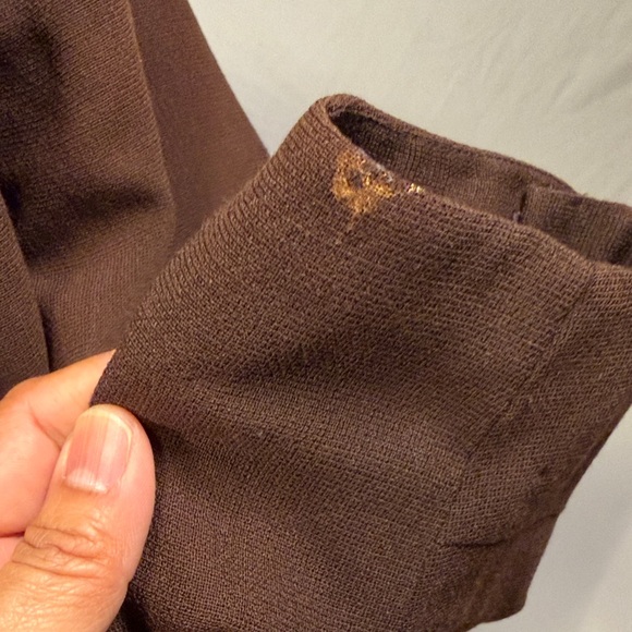 Handmade Mink Vintage Elegant Brown Fur-Trimmed Women's Overcoat Size Small - Picture 7 of 9